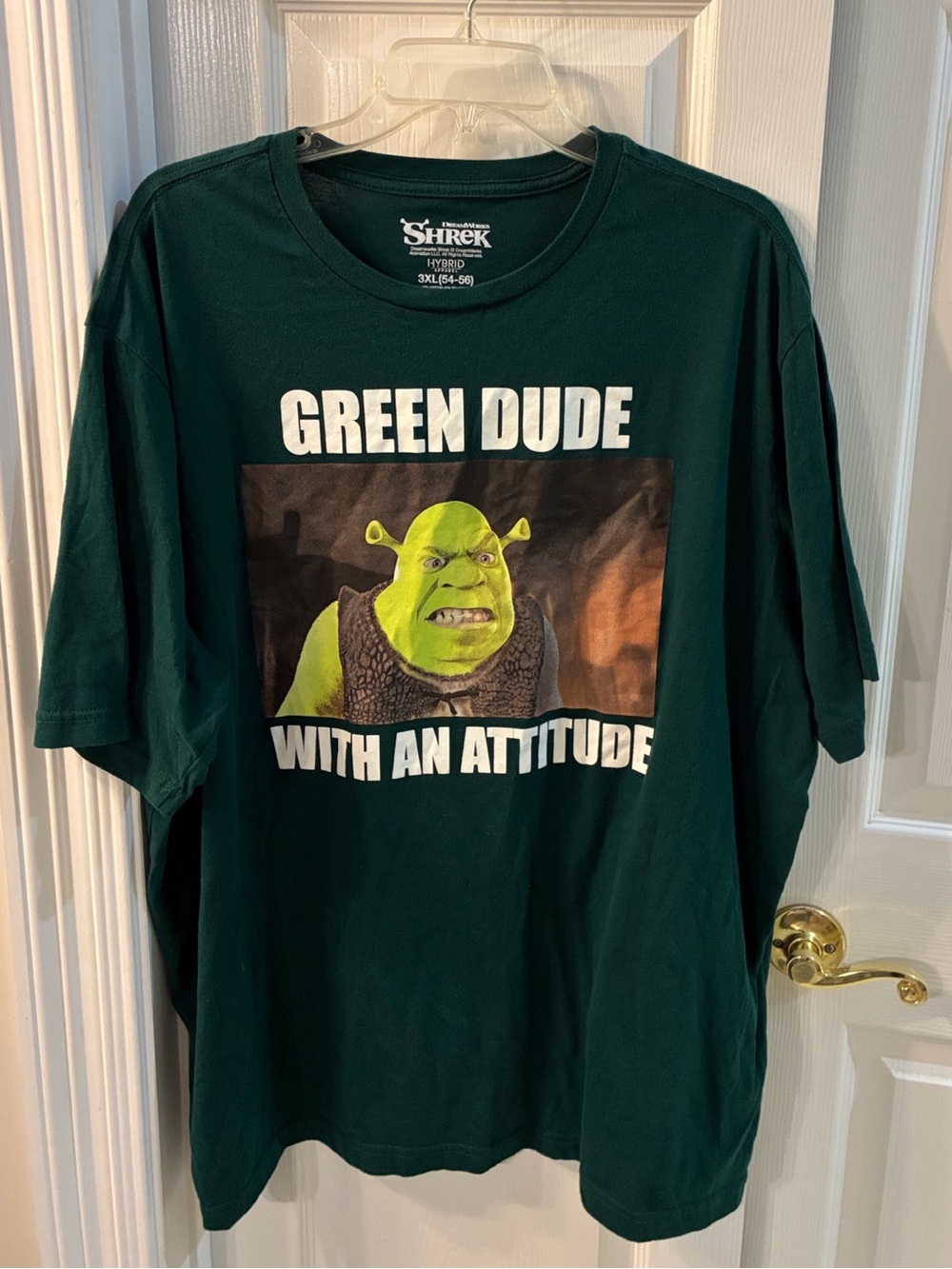 Dreamworks Dark Green Shrek "Green Dude" Graphic Tee SZ 3XL